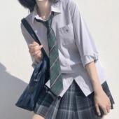 JK衬衫 柏津中 女长袖 短袖 情侣 原创刺绣校供制服 潘特维拉