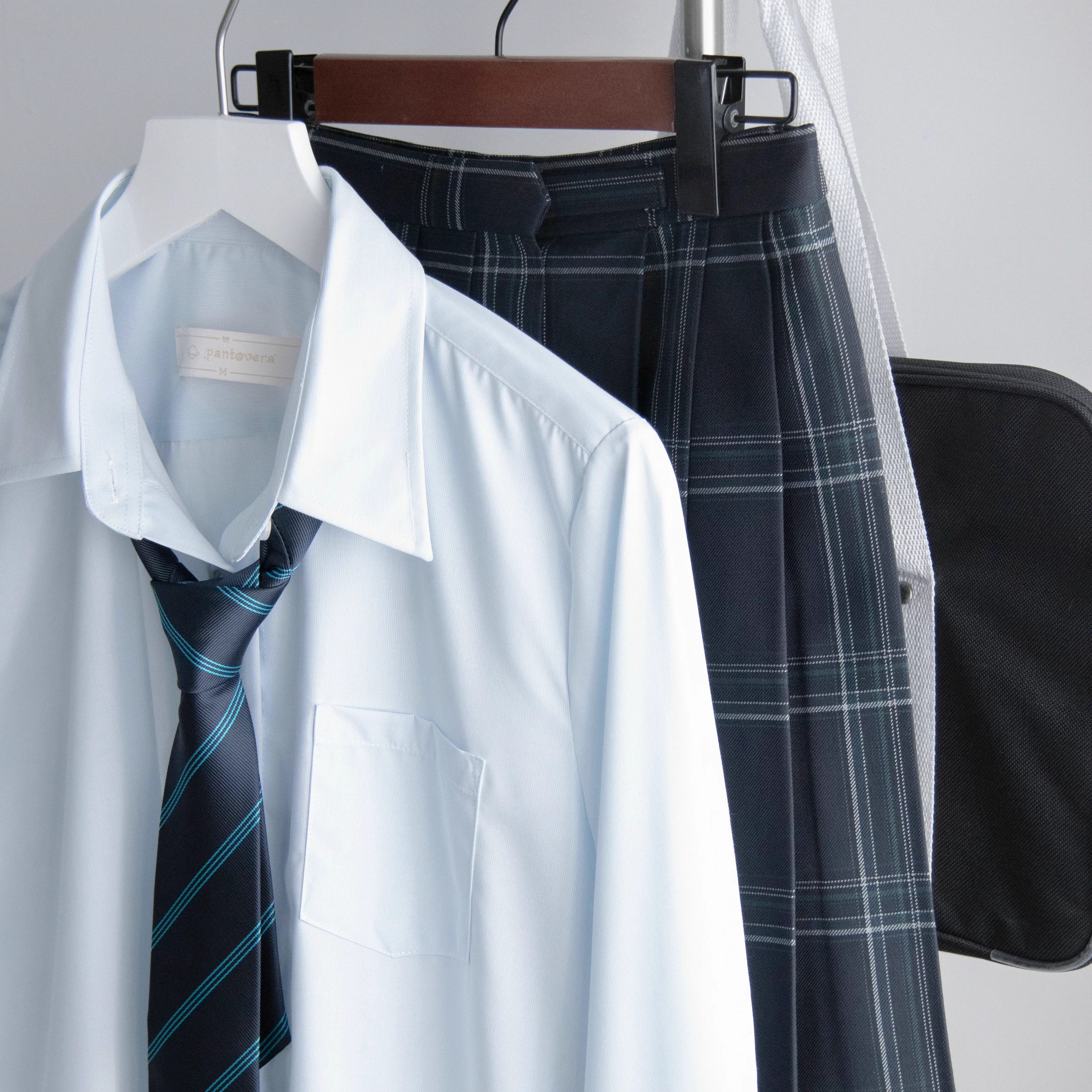 【潘特维拉】基础款蓝衬衫JK浅蓝色休闲学院风校供感制服衬衣女