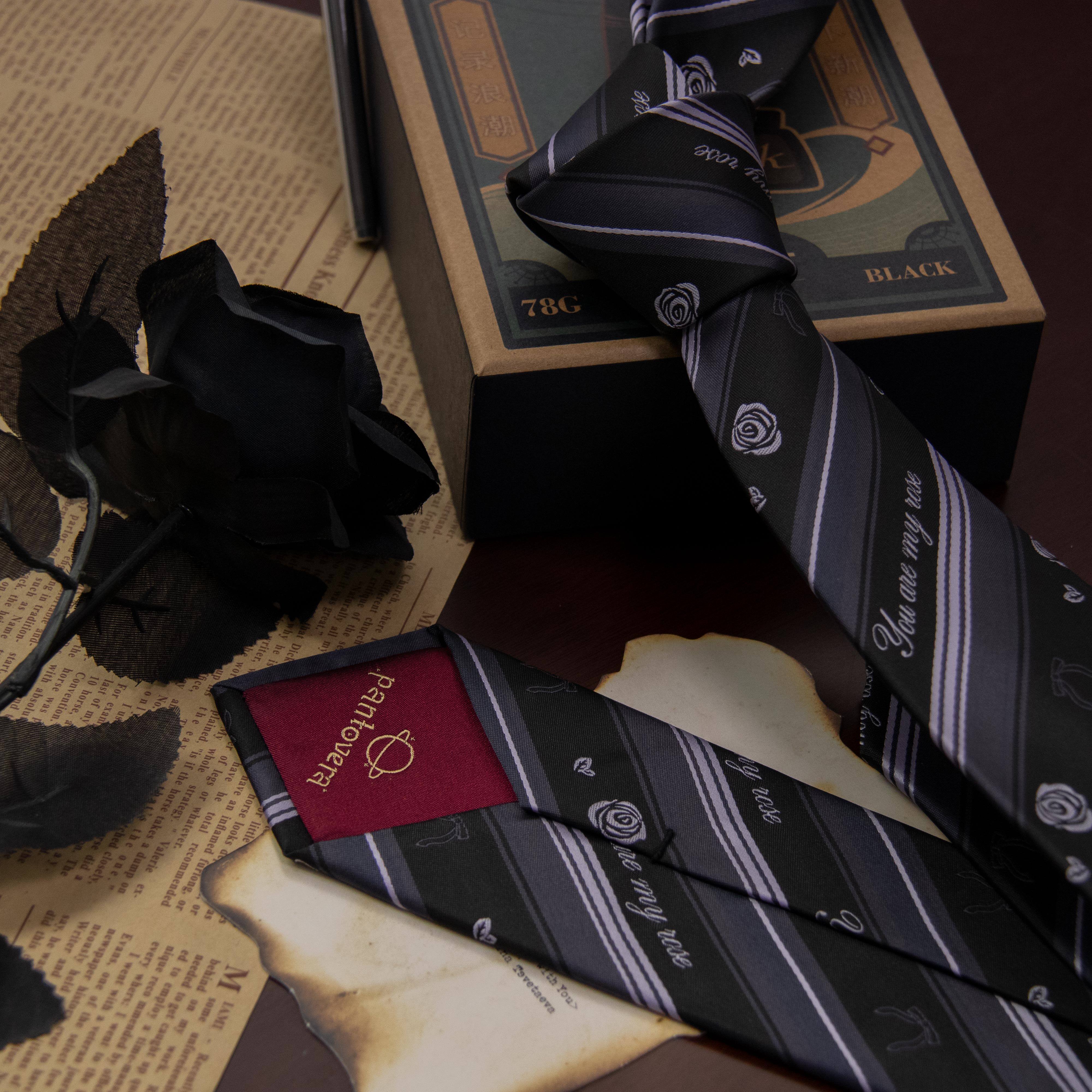 【潘特维拉】荆棘玫瑰 jk/dk原创设计制服领带男西式衬衫小物配饰