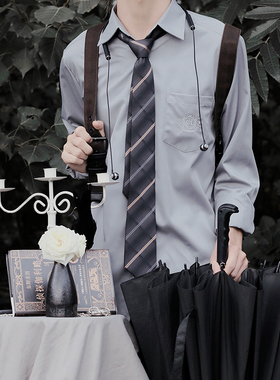 【潘特维拉】阿灰衬衫 JK/DK制服原创设计刺绣学院百搭情侣男女