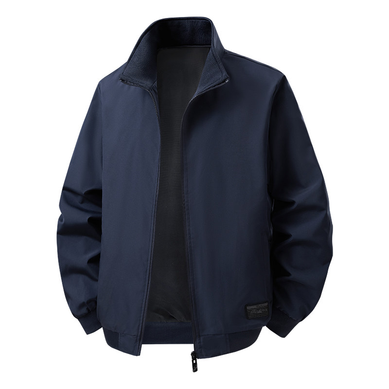 2026新款春秋季外套男士春季中年爸爸装夹克男款薄款高端立领男装
