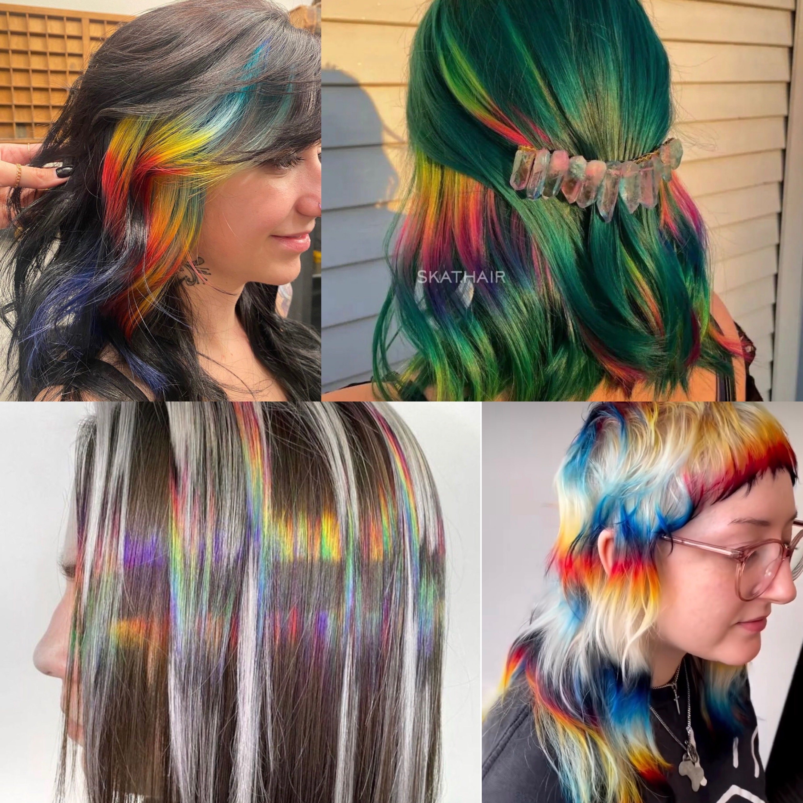 iroiro  荧光 染发膏 彩虹挑染 渐变 持久 不伤发 分装 15ml 小样