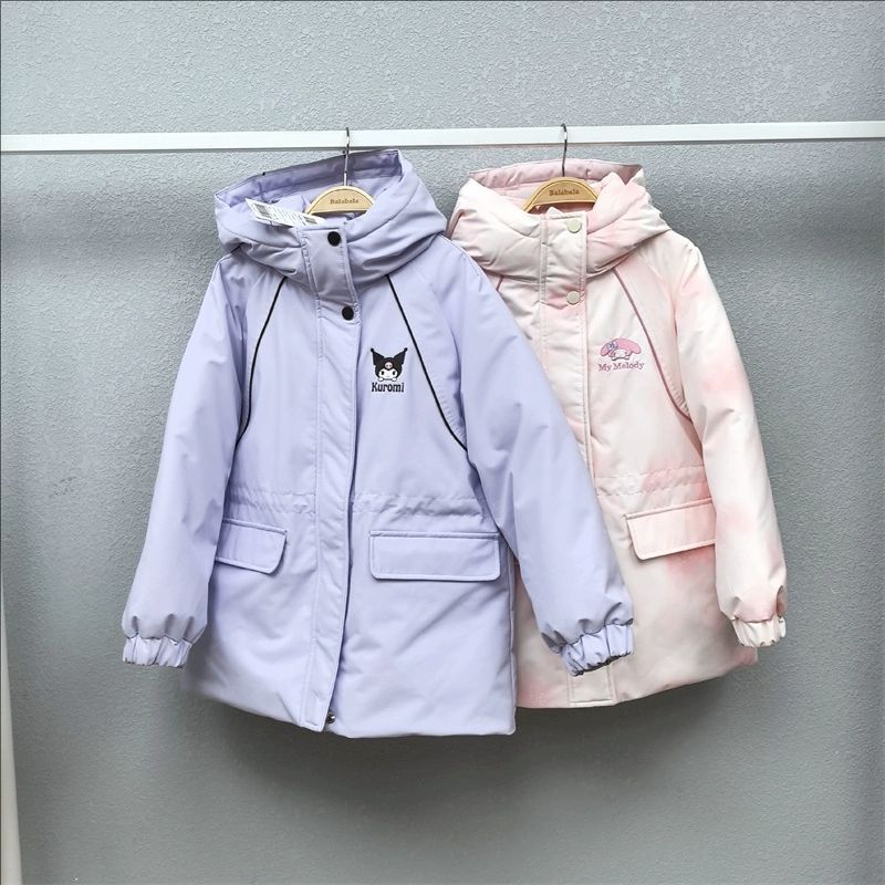 巴拉巴拉羽绒服女童三丽鸥绣花潮