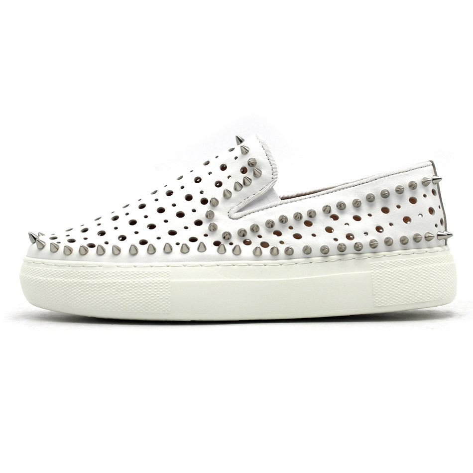 JINIWU吾倪季2025经典铆钉环绕套脚乐福鞋全身打孔透气牛皮小白鞋,流行男鞋,休闲板鞋,淘宝优惠券,粉丝福利购,淘宝优惠卷