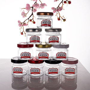 25ml透明玻璃瓶喜蜜瓶果酱瓶西洋参阿胶膏瓶鲜炖阿胶分装空瓶小号