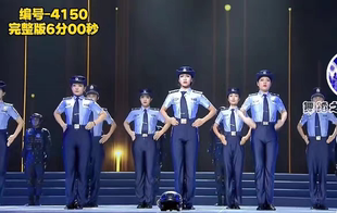 新款女JING舞蹈演出服套装短袖舞台制服舞台显瘦表演服执勤款长袖