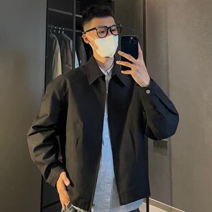 重头来过美式潮流长袖拉链复古风宽松翻领情侣工装夹克外套飞行服