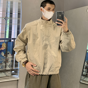重头来过港风立领夹克男士2026新款潮流衣服美式运动休闲拉链外套