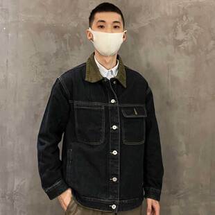 重头来过美式复古水洗工装阿美咔叽硬汉牛仔外套时尚休闲夹克男