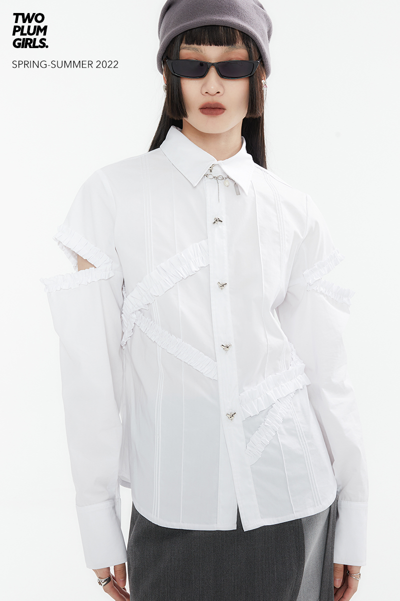 TPG雙生甜美甜酷楼口荷叶边