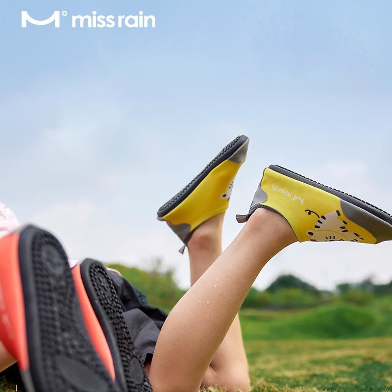 觅雨missrain儿童溯溪鞋沙滩防滑胶鞋时尚水鞋防割胶浮潜赤足胶鞋