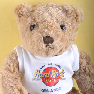 正版HTB HardRock奥兰多泰迪熊Teddybear毛绒布艺类玩具公仔中性