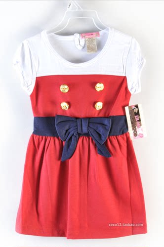 夏季时尚撞色公主风礼服淑女裙