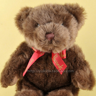 正版英国哈洛德 Harrods巧克力色泰迪熊 毛绒布艺类玩具公仔