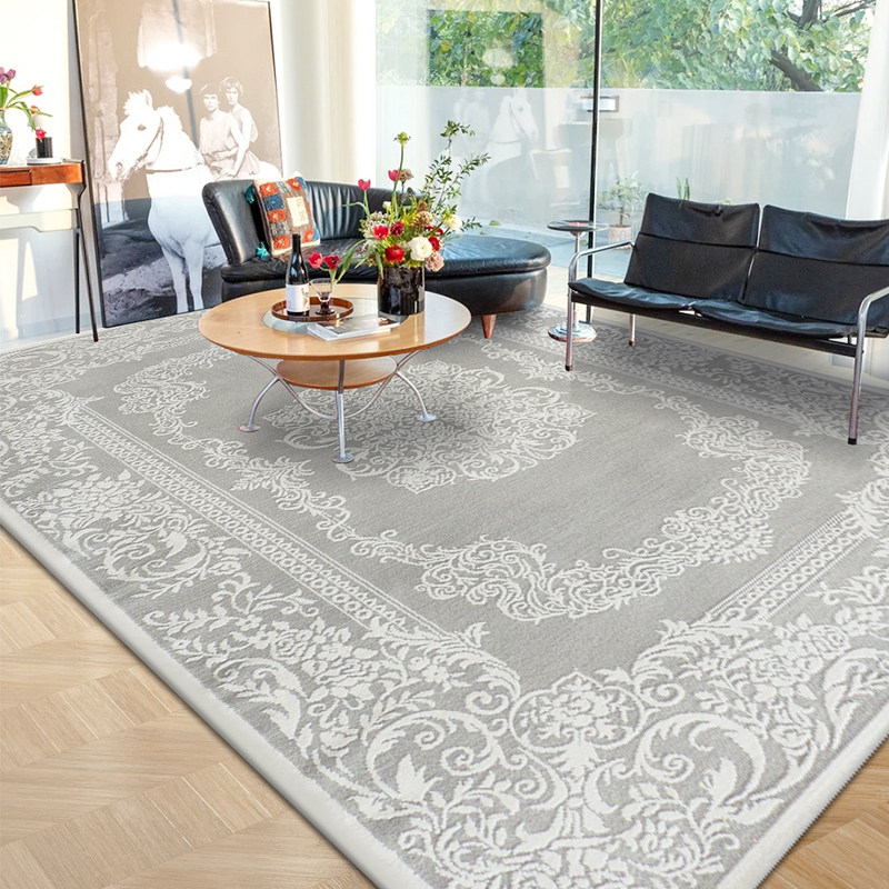 新款加厚欧式法式轻奢地毯美式复古高级灰客厅卧室床边地垫茶几毯,居家布艺,地毯,淘宝优惠券,粉丝福利购,淘宝优惠卷