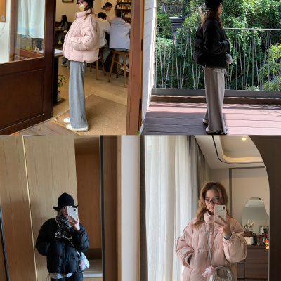 LULU同款小细格纹羽绒服