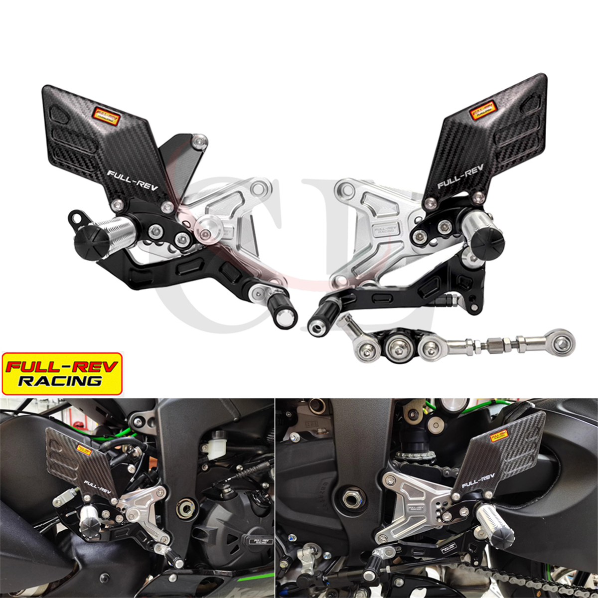 FULL-REV适用于川崎 ZX-6R/636 2024-2025 改装竟技升高脚踏总成
