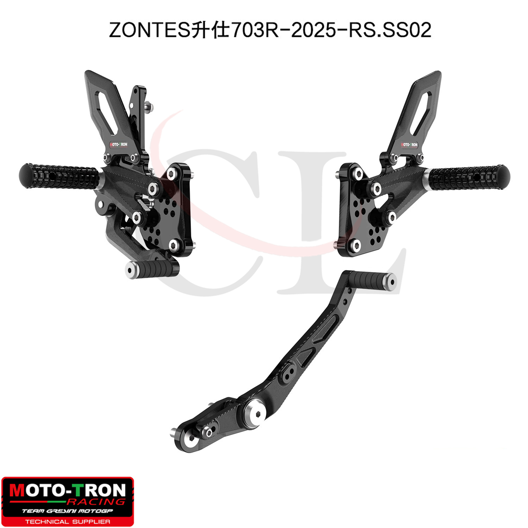 MOTO-TRON适用升仕703R街车 2025-2026 改装升高后移脚踏脚套总成
