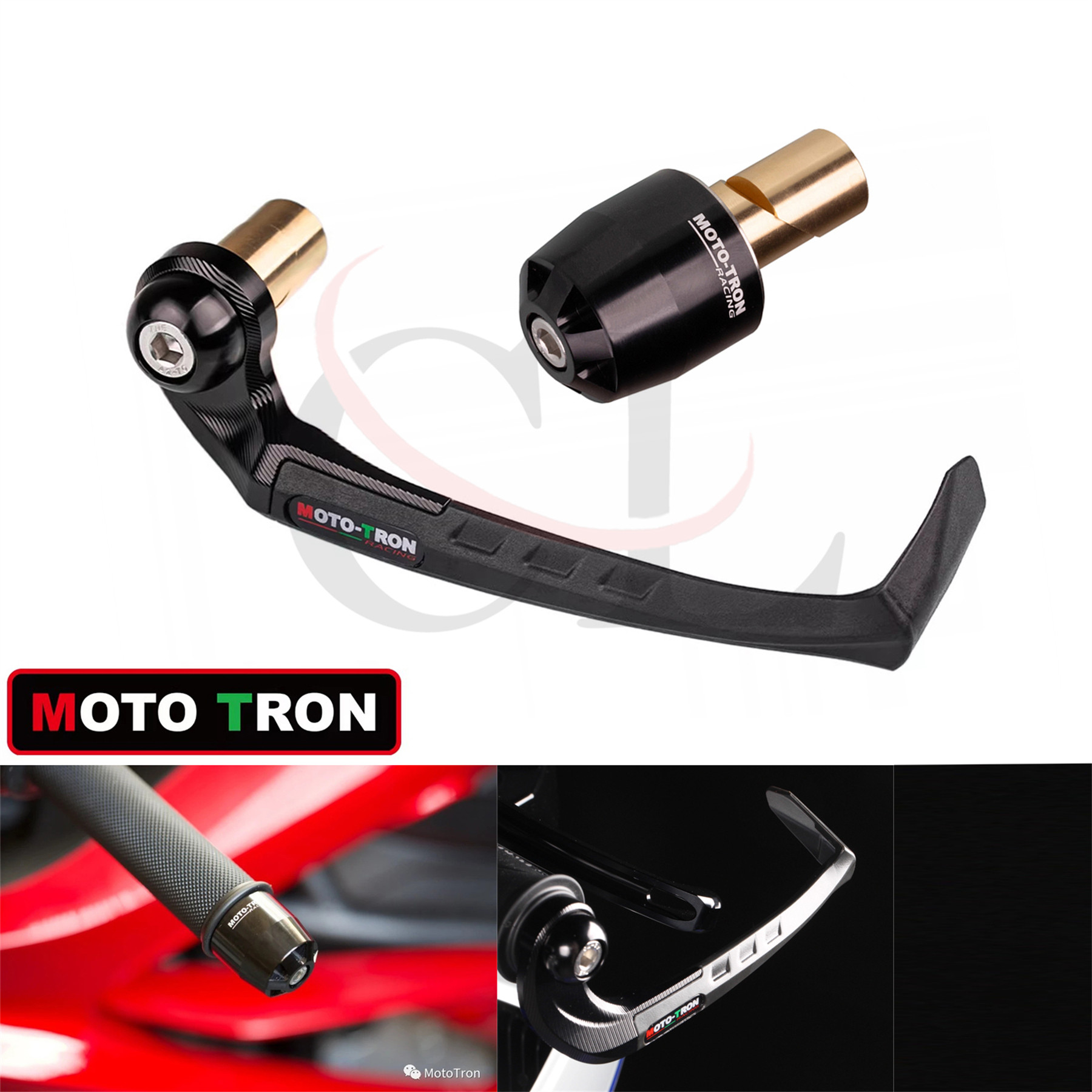 MOTO-TRON升级款平衡端子手把堵头+右刹车护手护弓 14/16/17/18MM