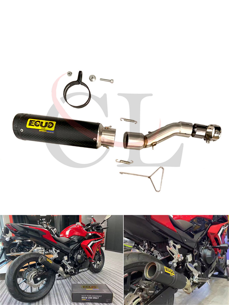 EOUO伊尤奥适用于本田 Honda CBR400R/CBR500R 改装碳纤维排气管