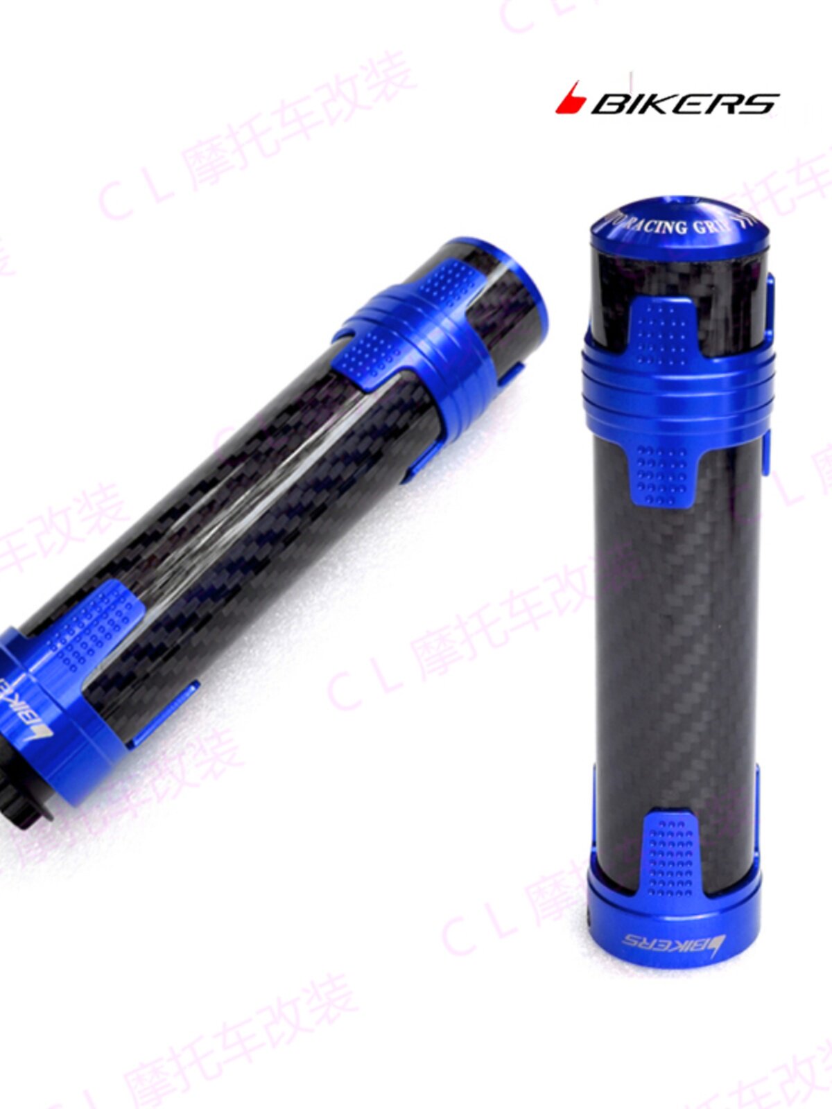 BIKERS는 YAMAHA R1|R6|R3|MT07|MT09 실제 탄소 섬유 가중 충격 흡수 미끄럼 방지 핸들 바 커버에 적합합니다