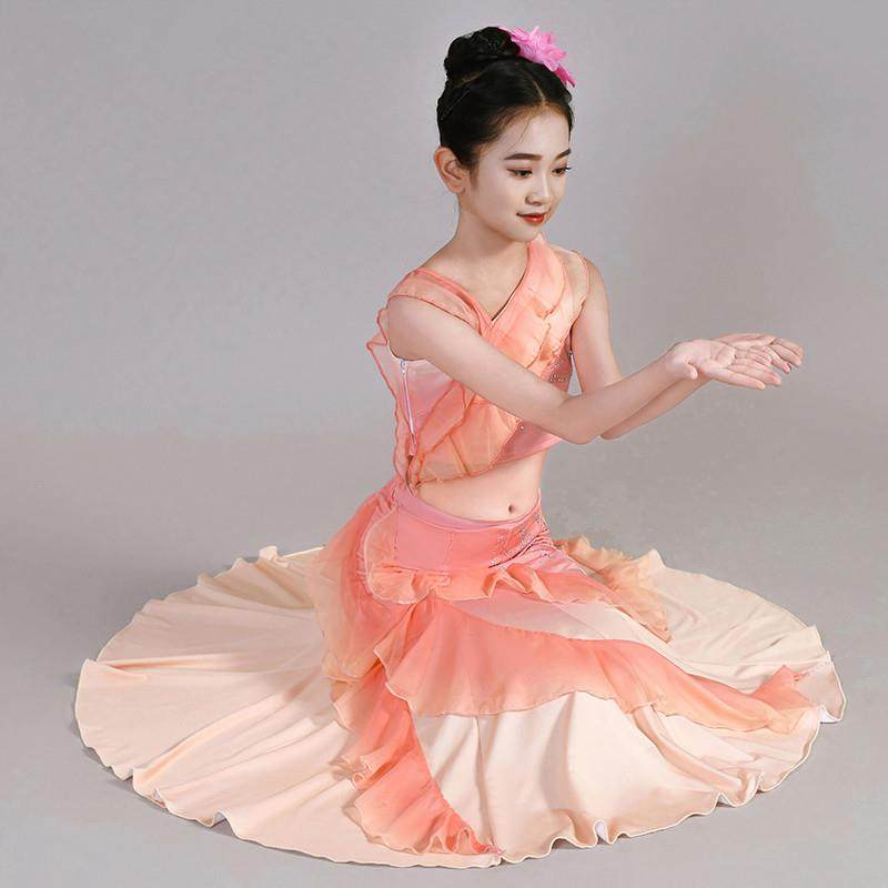 傣族舞蹈服装儿童女童鱼尾裙演出服少儿孔雀舞表演服艺考练习裙子,童装/婴儿装/亲子装,儿童演出服,淘宝优惠券,粉丝福利购,淘宝优惠卷