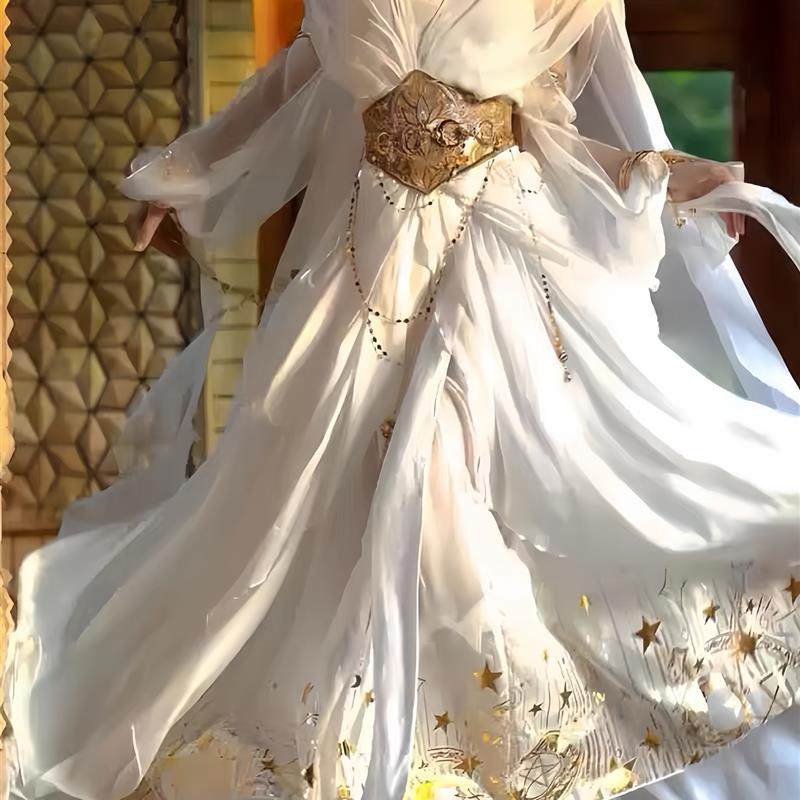 神的新娘挂脖JSK连衣裙希腊风烫金Lolita希腊女神裙异域风情超仙,女装/女士精品,汉服半身裙,淘宝优惠券,粉丝福利购,淘宝优惠卷