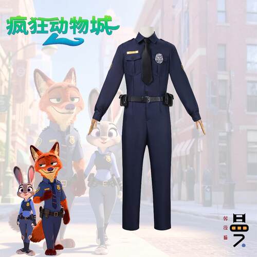 疯狂动物城cos服 兔子警官朱迪cosplay尼克狐狸警官cosplay演出服