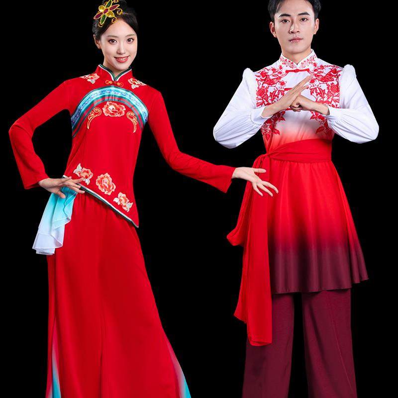 新款民族风秧歌服男女打鼓服安塞腰鼓锣鼓胶州秧歌陕北民歌表演服,运动/瑜伽/健身/球迷用品,秧歌服,淘宝优惠券,粉丝福利购,淘宝优惠卷