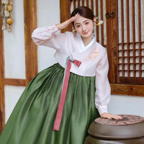 新款朝鲜舞蹈演出服女士艺考表演服装朝鲜族舞服少数民族成人练习