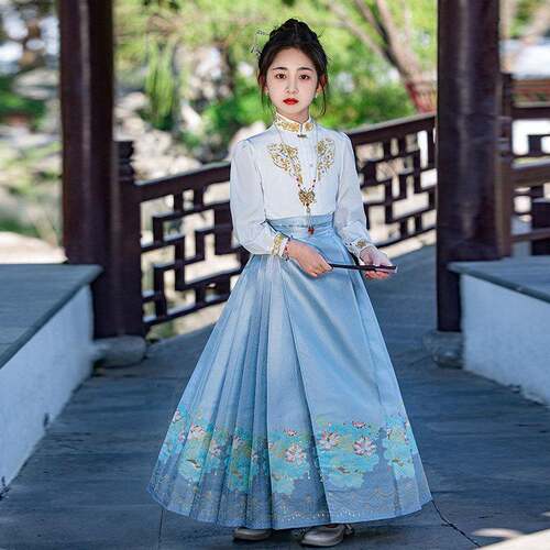 女童汉服2025新KLN夏季马面裙套装款中国风唐装日明常中式新古装