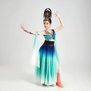 儿童异域风敦煌飞天舞蹈服古典舞琵琶行演出服飘逸表演服一眼千年