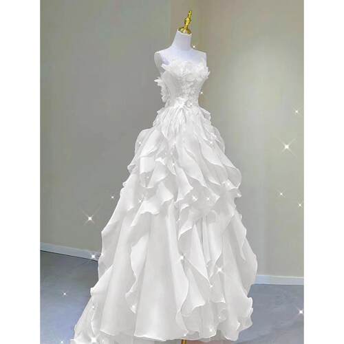 超仙晚礼服裙高级感轻奢小众高端宴会艺考主持人成人礼订婚轻婚纱