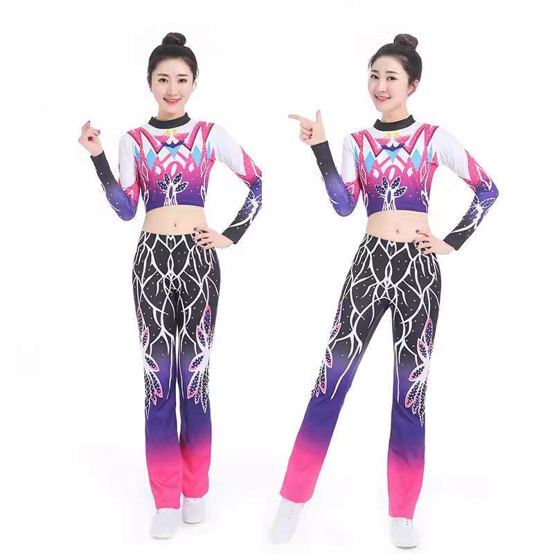健美操服男女套装表演服装啦啦操演出服少儿体操服拉拉队服比赛服