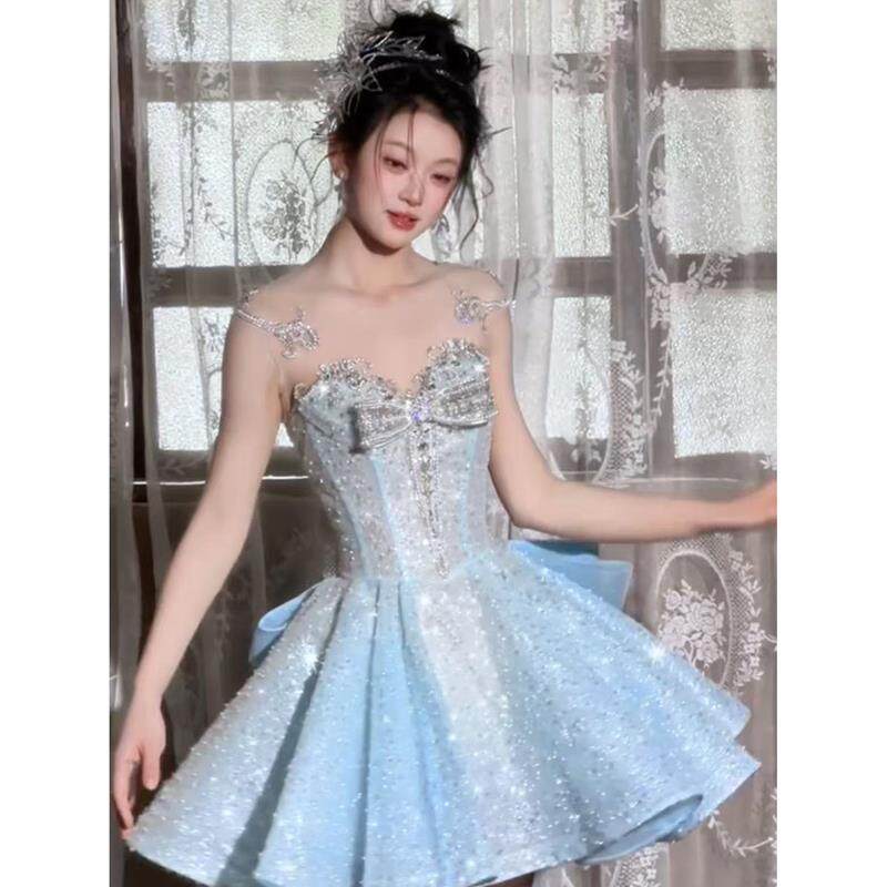 重工学生晚礼服成人礼公主裙仙气质名媛晨袍女新娘高端生日party