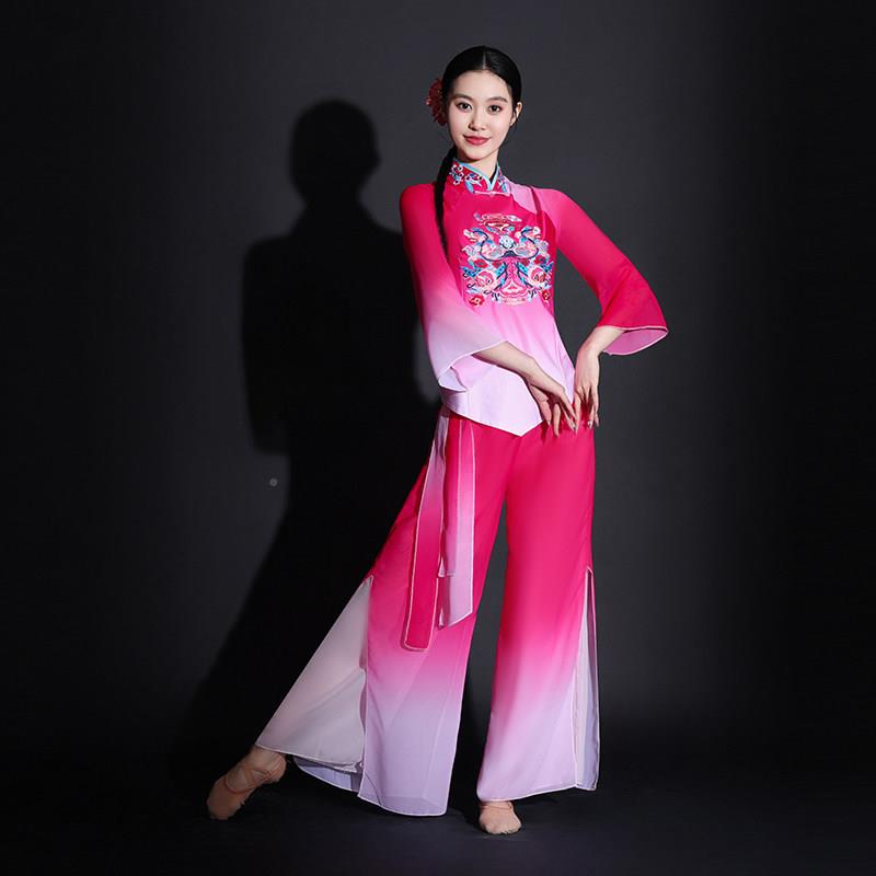 古典演出女BLV成人高舞端现国风扇代子舞伞服舞胶州秧歌舞蹈表演