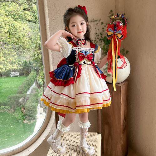 女童洛丽塔公主裙生日白雪公主夏季2025新款儿童女孩礼服连衣裙子