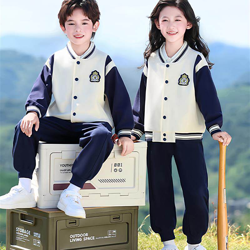 小学生运动会毕业班服儿童学院风校服幼儿园园服定制春秋款三件套