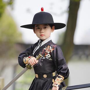 六一儿童明制帽子汉服飞鱼服锦衣卫配帽大檐帽乌纱帽翼善冠官帽男