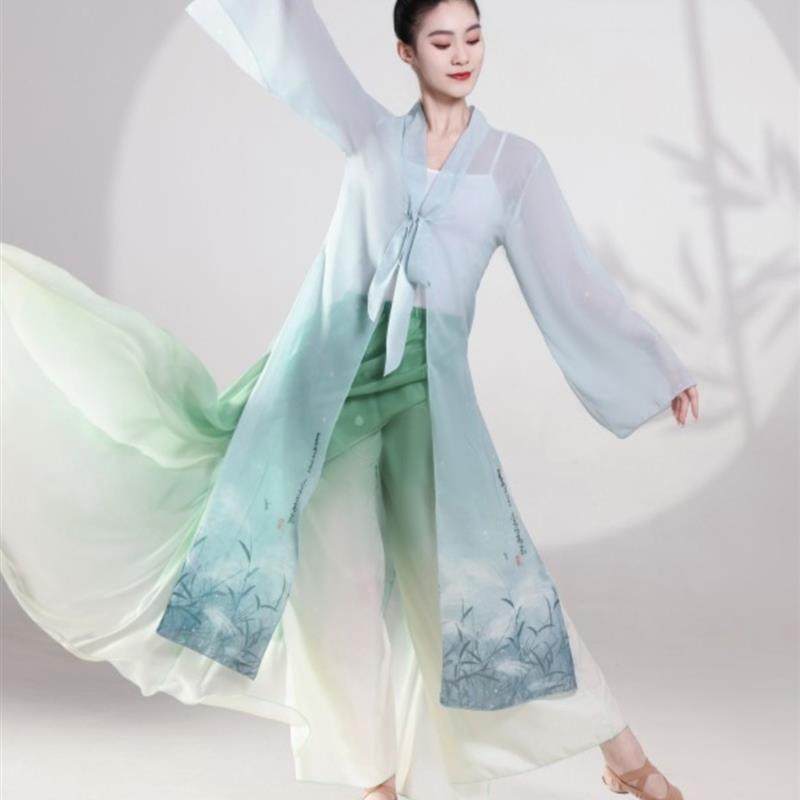 古典舞霍园盔甲表演服装长雪纺薄纱外衫春山罗春府舞蹈服装优雅,女装/女士精品,民族服装/舞台装,淘宝优惠券,粉丝福利购,淘宝优惠卷