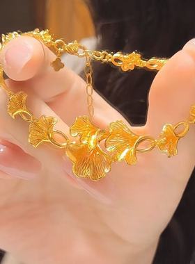 新中式婚礼新娘配饰黄金色流苏银