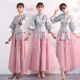 春夏显瘦礼服 新娘伴娘团结婚姐妹裙中国风长款 伴娘服2026新款 中式
