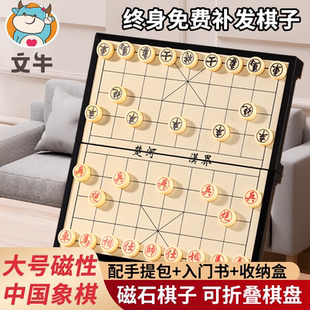 中國象棋小學生專用兒童磁力帶棋盤磁吸便攜式 磁性橡棋子可折疊式