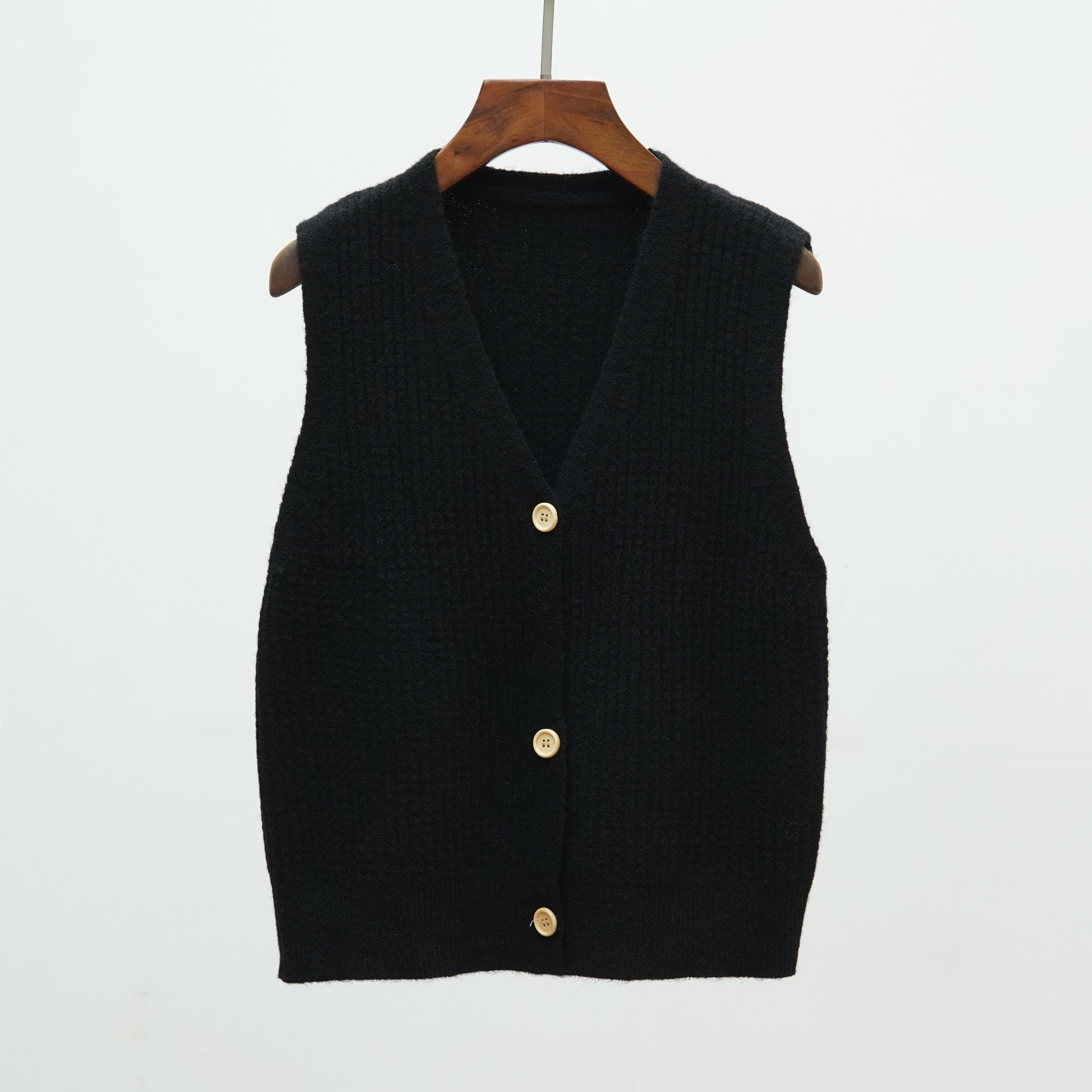 397 2025秋新款韩版修身显瘦百搭纯色无袖针织马甲背心女叠穿马夹