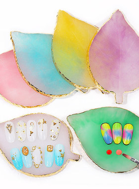 Round Resin Agate Stone Nail Color Palette Gel Polish Pallet