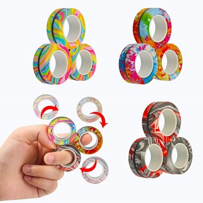 2022 Magnetic Rings AntiStress Fidget Toy Magic RingTool
