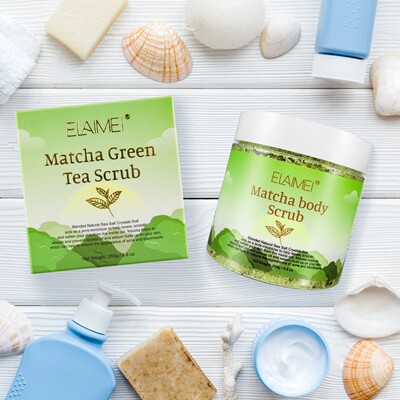 ELAIMEI MATCHA GREEN TEA SCRUB喜马拉雅磨砂膏去角质去死皮鸡皮