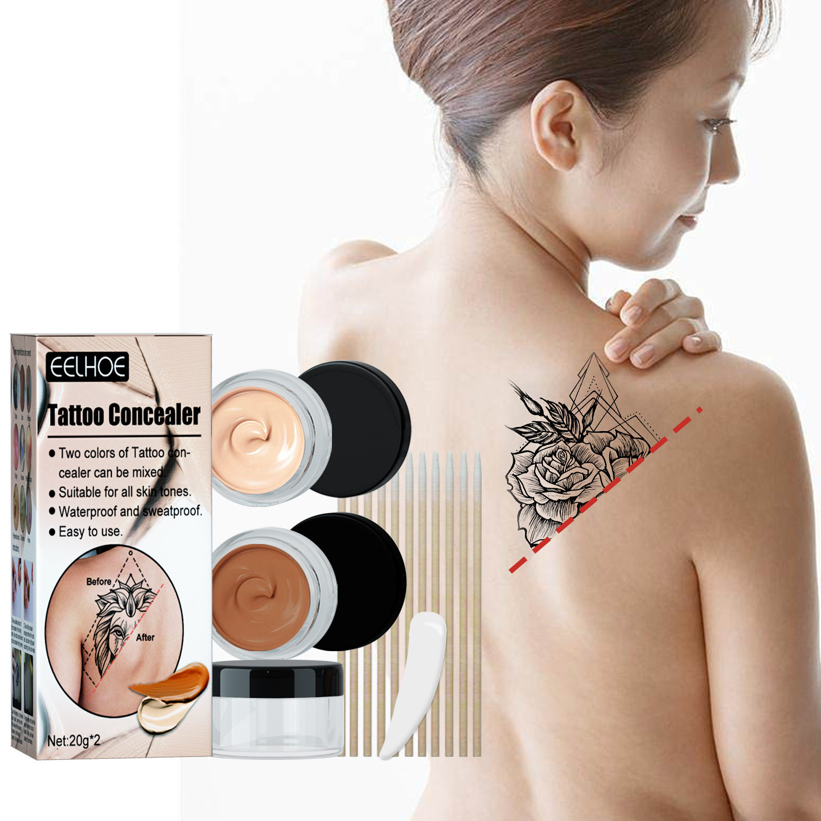 Waterproof Tattoo Concealer Freckles Scars Cover Concealer