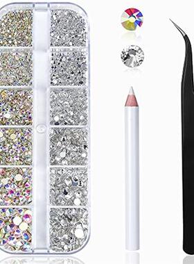 Nail Art Rhinestones Kit  6 Sizes (1.5-3.8 mm) for Nail Art