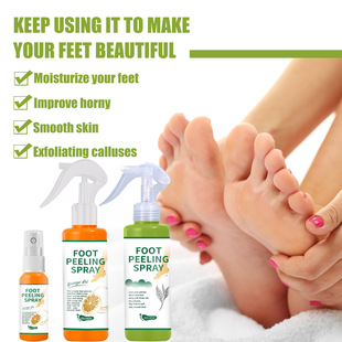Green tea orange exfoliating spray foot dead skin calluses
